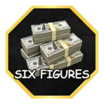 Six Figures badge icon